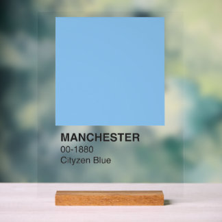 Manchester Blue Cityzen - Heldere achtergrond Acryl Bord