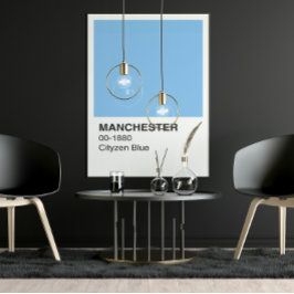 Manchester Blue Cityzen - Witte grens Perfect Poster