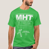 Manchester-Boston Regional Airport MHT T-shirt (Voorkant)
