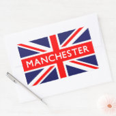 Manchester: Britse vlag Rechthoekige Sticker (Envelop)