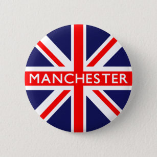Manchester: Britse vlag Ronde Button 5,7 Cm