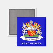 Manchester*, Britse wapenschild Magnet (Voorkant / Achterkant)