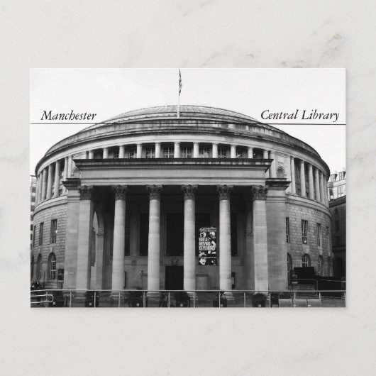 Manchester Central Library Briefkaart (Voorkant)
