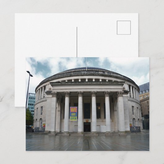 Manchester Central Library briefkaart (Voorkant / Achterkant)