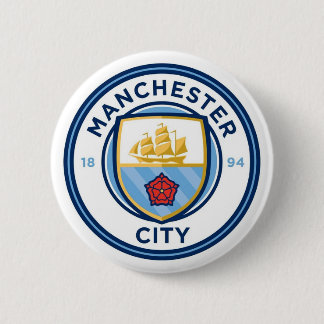 Manchester City Broche Ronde Button 5,7 Cm
