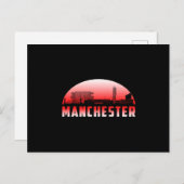 Manchester City Cityscape Skyline Funny Gift Idea Briefkaart (Voorkant / Achterkant)
