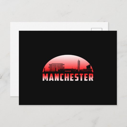 Manchester City Cityscape Skyline Funny Gift Idea Briefkaart (Voorkant / Achterkant)