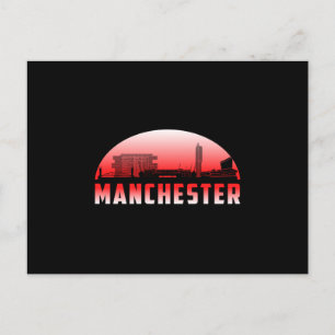 Manchester City Cityscape Skyline Funny Gift Idea Briefkaart