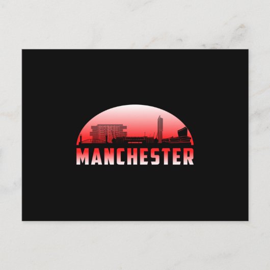 Manchester City Cityscape Skyline Funny Gift Idea Briefkaart (Voorkant)