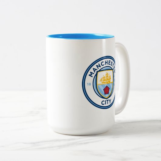 Manchester City Mug Tweekleurige Koffiemok (Voorkant rechts)