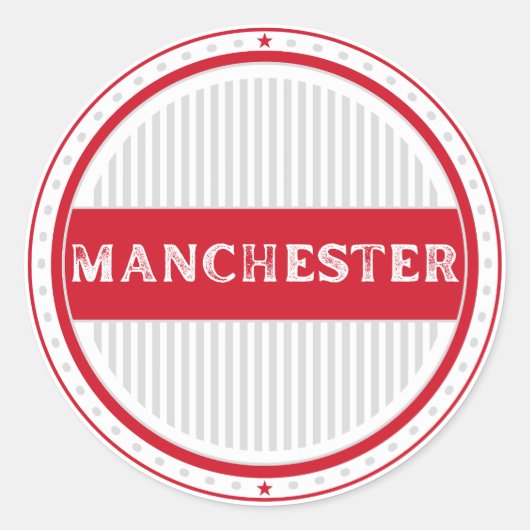 Manchester City Pride Embleem – Engelse identiteit Ronde Sticker (Voorkant)