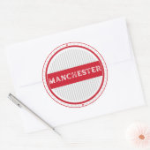 Manchester City Pride Embleem – Engelse identiteit Ronde Sticker (Envelop)