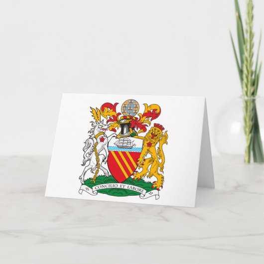 Manchester Coat of Arms Greeting Card Kaart (Voorkant)