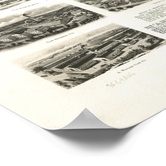 Manchester Connecticut 1914 Panorama Poster (Hoek)