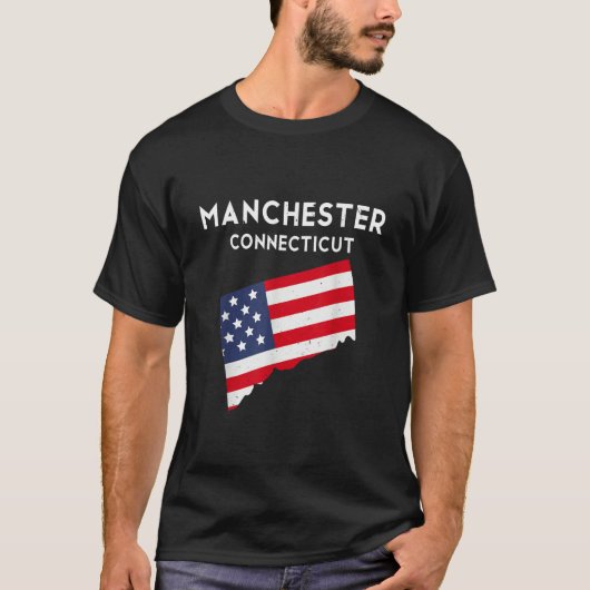 Manchester Connecticut VS Staat Amerika Reizen Co T-shirt (Voorkant)