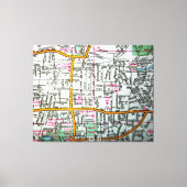 MANCHESTER, CT Kaart Canvas Afdruk (Voorkant)