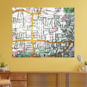 MANCHESTER, CT  Kaart Canvas Afdruk (Insitu (Woonkamer))
