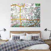 MANCHESTER, CT  Kaart Canvas Afdruk (Insitu (Slaapkamer))