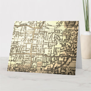 Manchester, CT Vintage Kaart