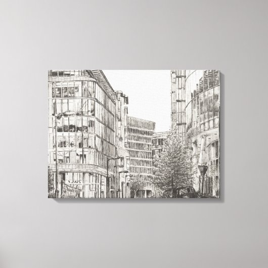 Manchester Deansgate uitzicht uit cafe.2010 Canvas Afdruk (Voorkant)