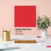 Manchester Devil Red - Heldere achtergrond Acryl Bord (Huwelijk)