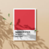 Manchester Devil Rood - Witte grens Perfect Poster