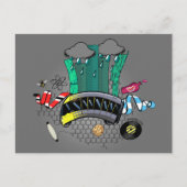 Manchester en Greater Manchester met bijen en tram Briefkaart (Voorkant)