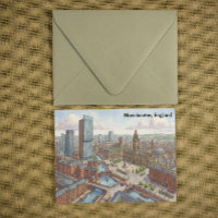 Manchester Engeland Aquarel Illustratie