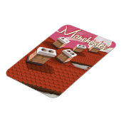 Manchester, Engeland, cartoon reisposter Magneet (Linkerzijde)