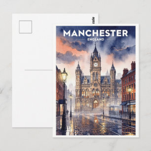 Manchester Engeland Reis uit het verleden Briefkaart