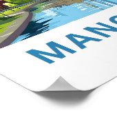 Manchester Engeland Reisprint Poster (Hoek)