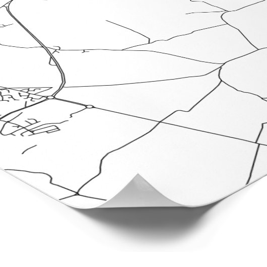 Manchester, Engeland (zwart op wit) Poster (Hoek)