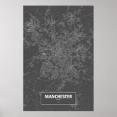 Manchester, Engeland (zwart wit) Poster (Voorkant)