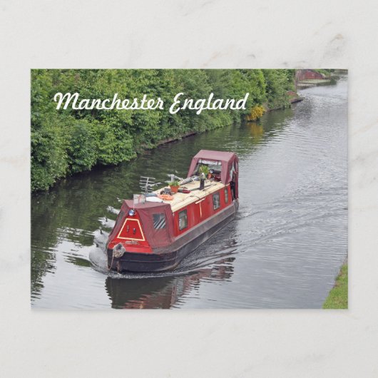 manchester england briefkaart ( kanaalboot ) (Voorkant)