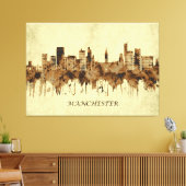 Manchester England Cityscape Canvas Afdruk (Insitu (Woonkamer))