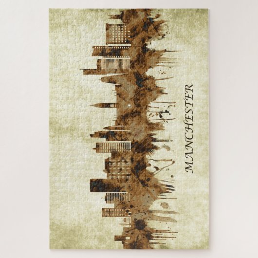 Manchester England Cityscape Legpuzzel (Verticaal)