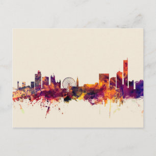 Manchester England Skyline Briefkaart