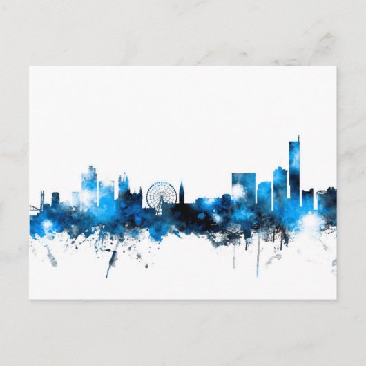 Manchester England Skyline Briefkaart (Voorkant)
