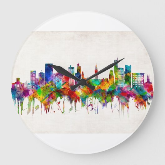 Manchester England Skyline Grote Klok (Voorkant)