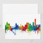Manchester England Skyline Kaart (Voorkant / Achterkant)