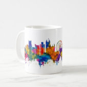 Manchester England Skyline Koffiemok (Voorkant links)