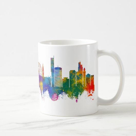 Manchester England Skyline Koffiemok (Rechts)