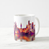 Manchester England Skyline Koffiemok (Voorkant rechts)
