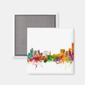 Manchester England Skyline Magneet (Voorkant / Achterkant)