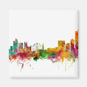 Manchester England Skyline Magneet (Voorkant)