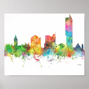 MANCHESTER ENGLAND SKYLINE POSTER