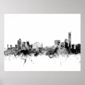 Manchester England Skyline Poster (Voorkant)
