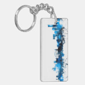 Manchester England Skyline Sleutelhanger (Voorkant Links)