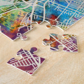 Manchester England Street City Map Legpuzzel (Zijkant)