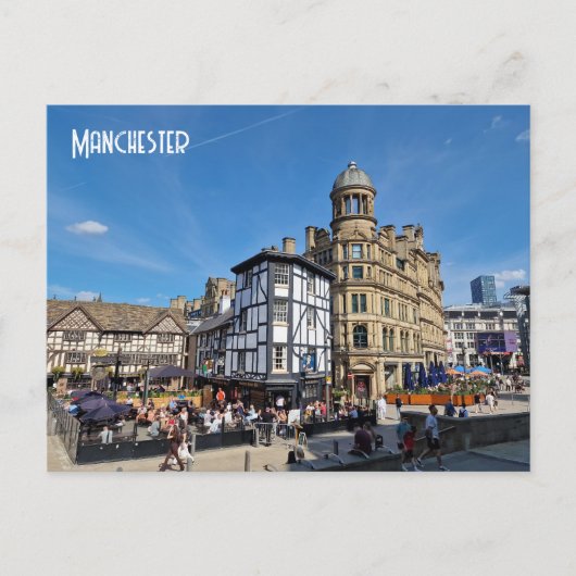 Manchester Exchange Square Briefkaart (Voorkant)
